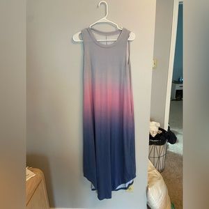 Amazon ombré dress with pockets, pink gray and purple size S